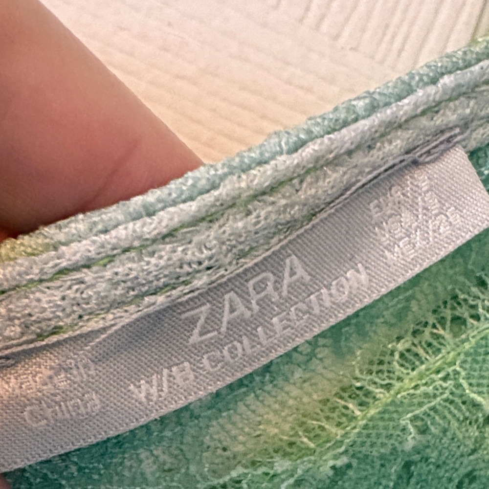 Slip Midi Dress in Green and Blue Tonal Stripe - Picture 2 of 8
